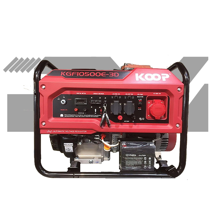 موتور برق بنزینی کوپ مدل kgf10500e-3d تک فاز 9 کیلووات استارتی