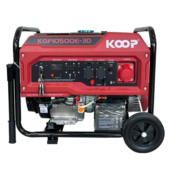 موتور برق بنزینی کوپ مدل kgf10500e-3d تک فاز 9 کیلووات استارتی